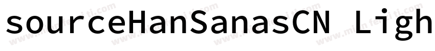 sourceHanSanasCN Light字体转换